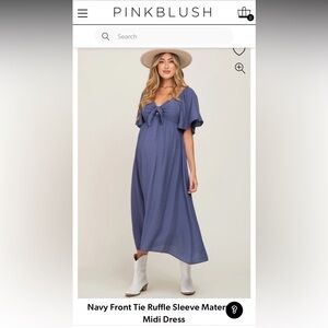 Pinkblush Navy Midi Dress